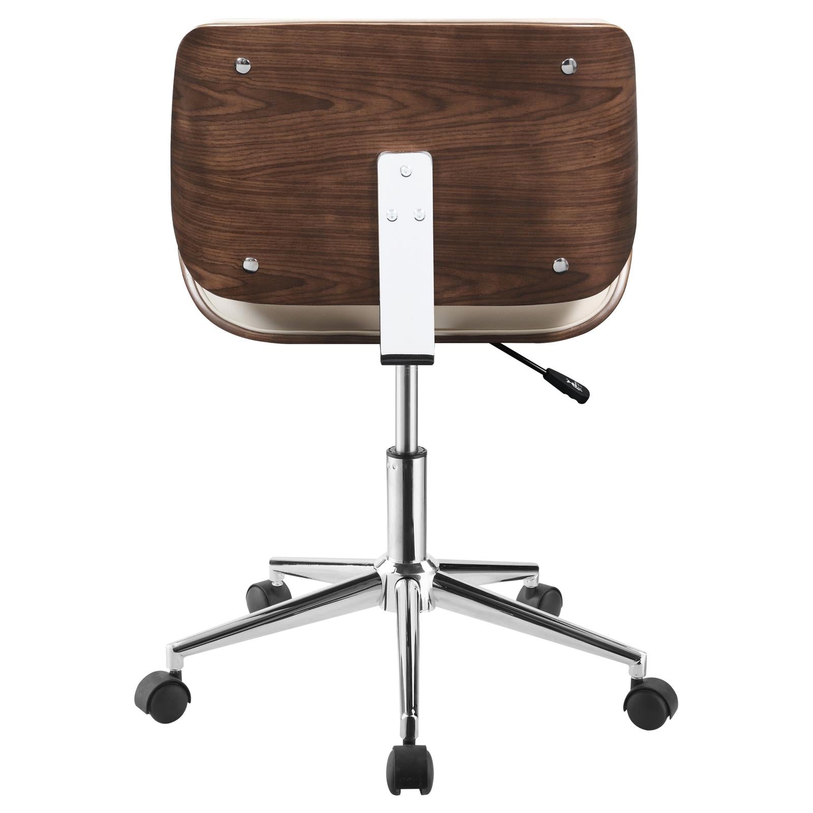 Addington Ecru/Chrome Adjustable Height Office Chair - 800613 - Bien Home Furniture & Electronics