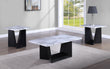Adea Black/White Marble-Top 3-Piece Coffee Table Set - SET | 4226-TOP | 4226-BASE - Bien Home Furniture & Electronics