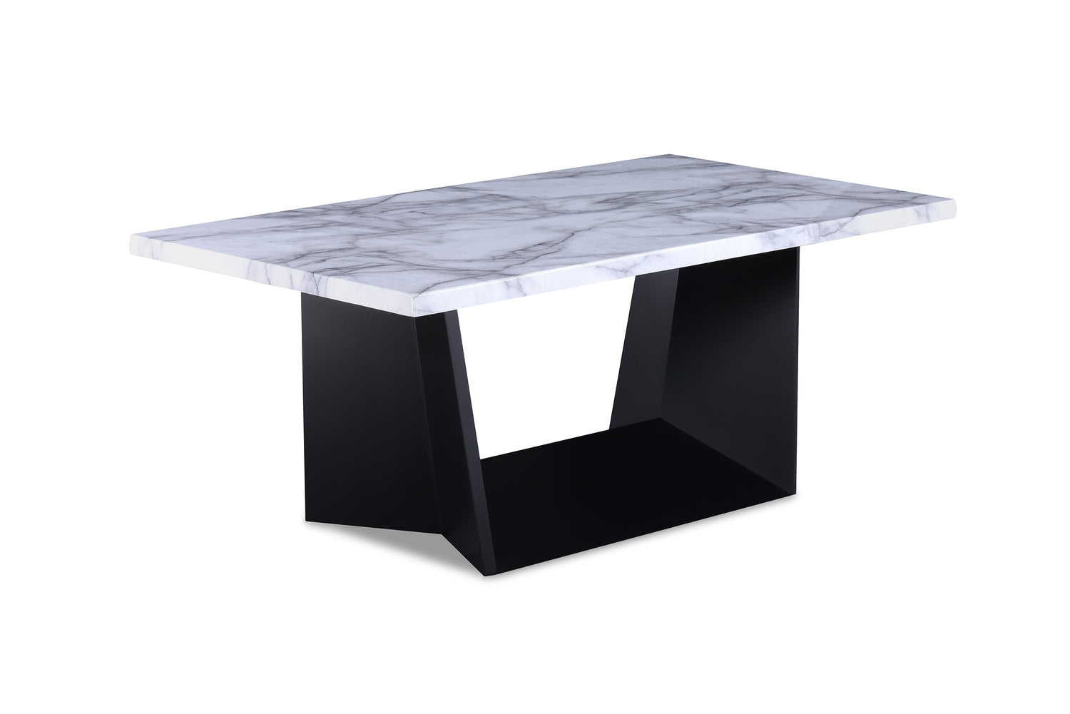 Adea Black/White Marble-Top 3-Piece Coffee Table Set - SET | 4226-TOP | 4226-BASE - Bien Home Furniture &amp; Electronics