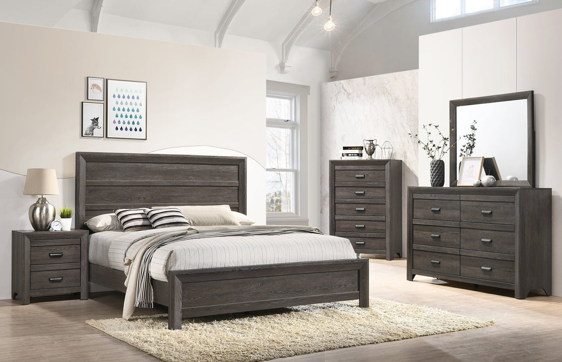Adelaide Brown Panel Bedroom Set - SET | B6700-Q-HBFB | B6700-KQ-RAIL | B6700-2 | B6700-4 - Bien Home Furniture &amp; Electronics