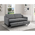 Adelia Dark Gray Velvet Convertible Studio Sofa with Pull-out Bed - 9428DG-3CL - Bien Home Furniture & Electronics