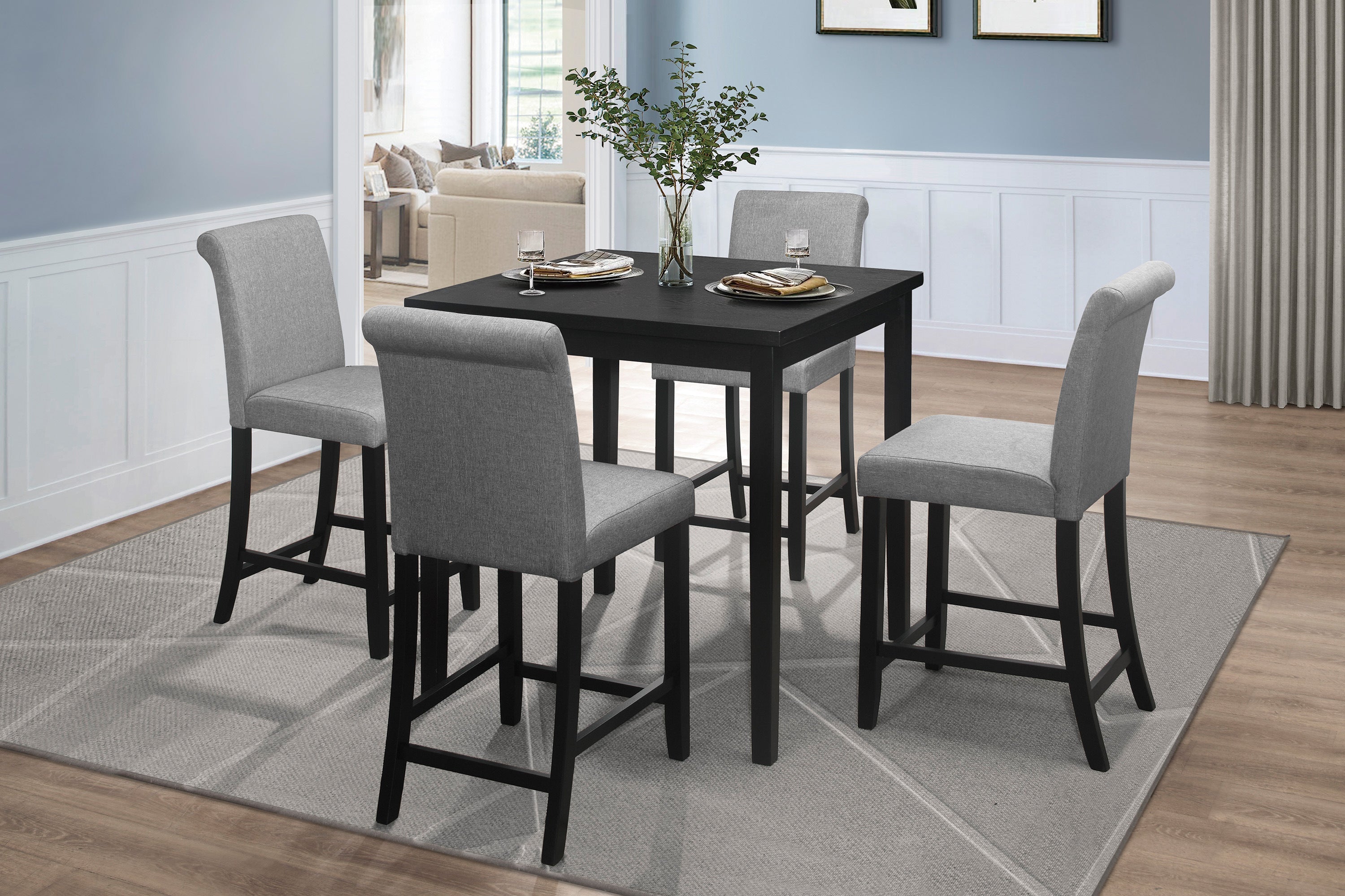 Adina Gray Counter Height Chair, Set of 2 - 5801-24 - Bien Home Furniture & Electronics