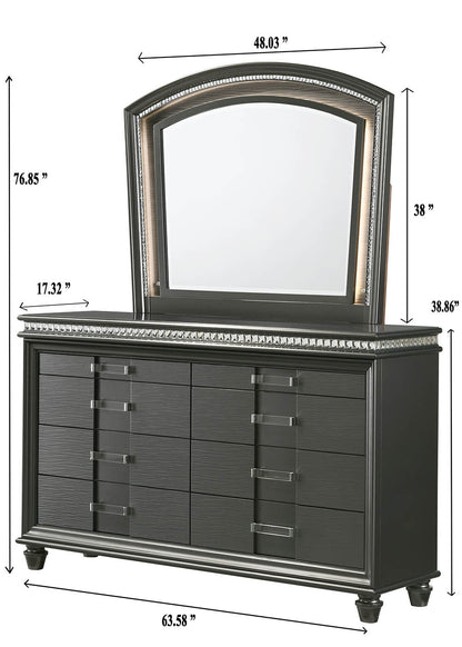 Adira Gray Bedroom Mirror (Mirror Only) - B7880-11 - Bien Home Furniture &amp; Electronics