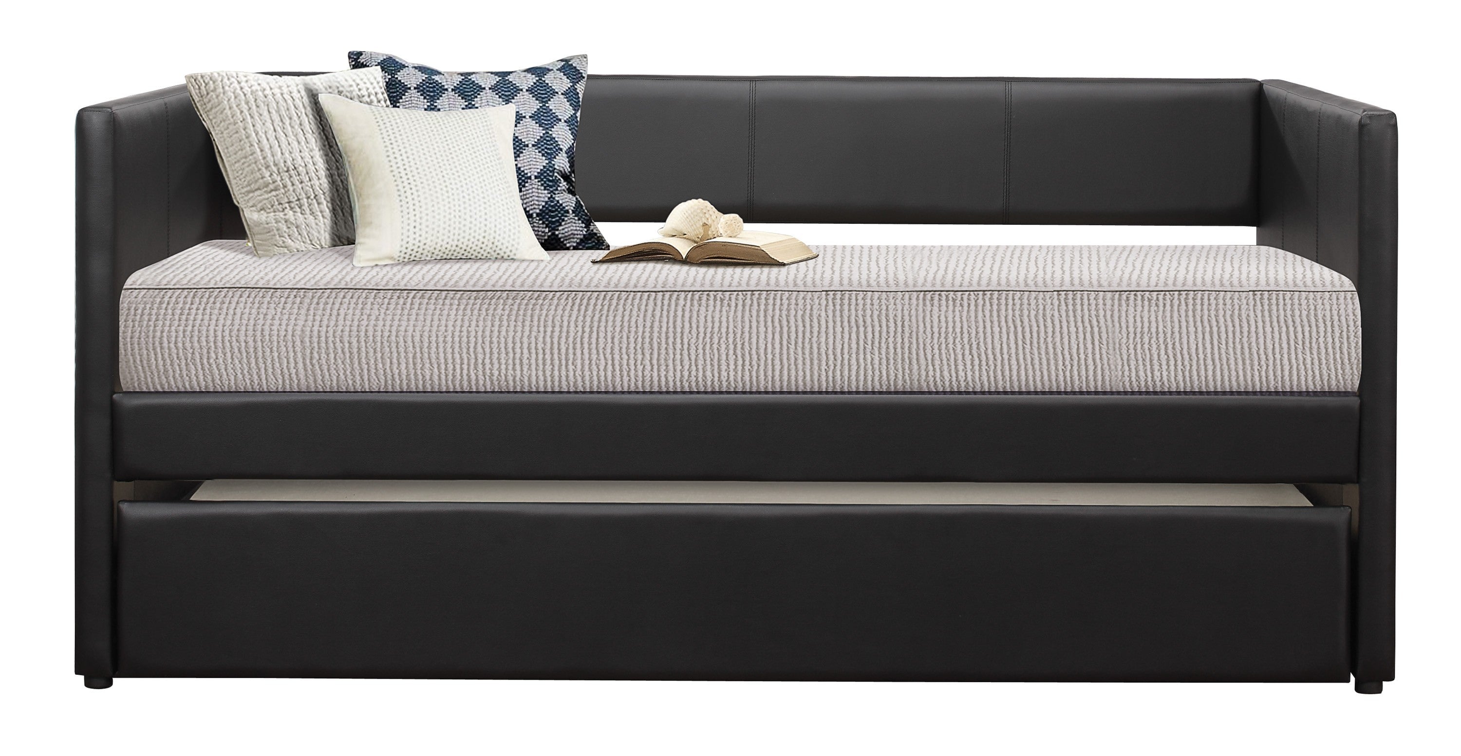 Adra Black Twin Daybed with Trundle - SET | 4949BK-A | 4949BK-B - Bien Home Furniture & Electronics