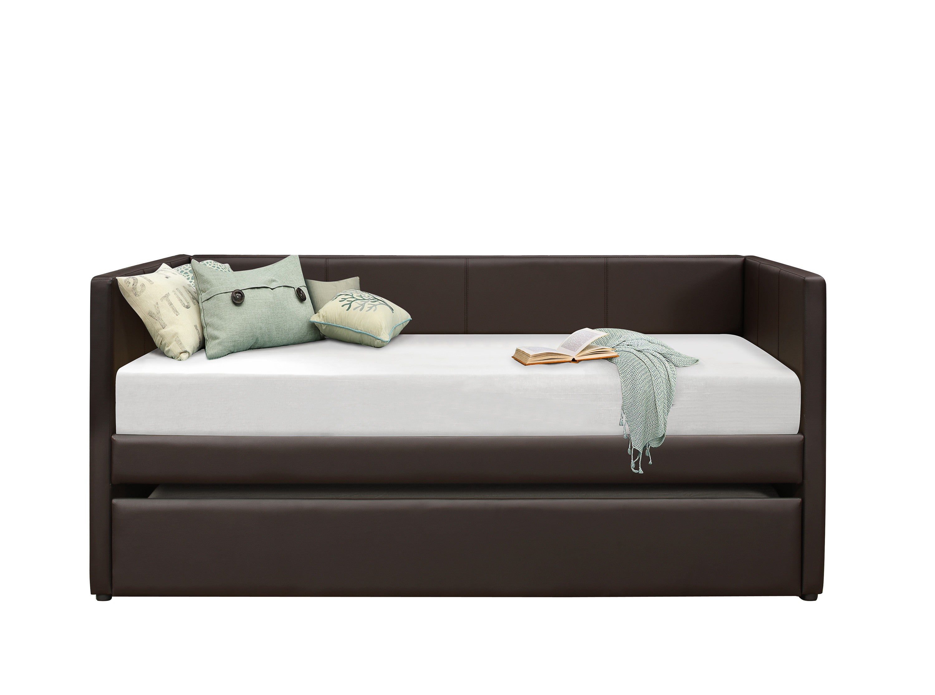 Adra Dark Brown Daybed with Trundle - SET | 4949DBR-A | 4949DBR-B - Bien Home Furniture &amp; Electronics