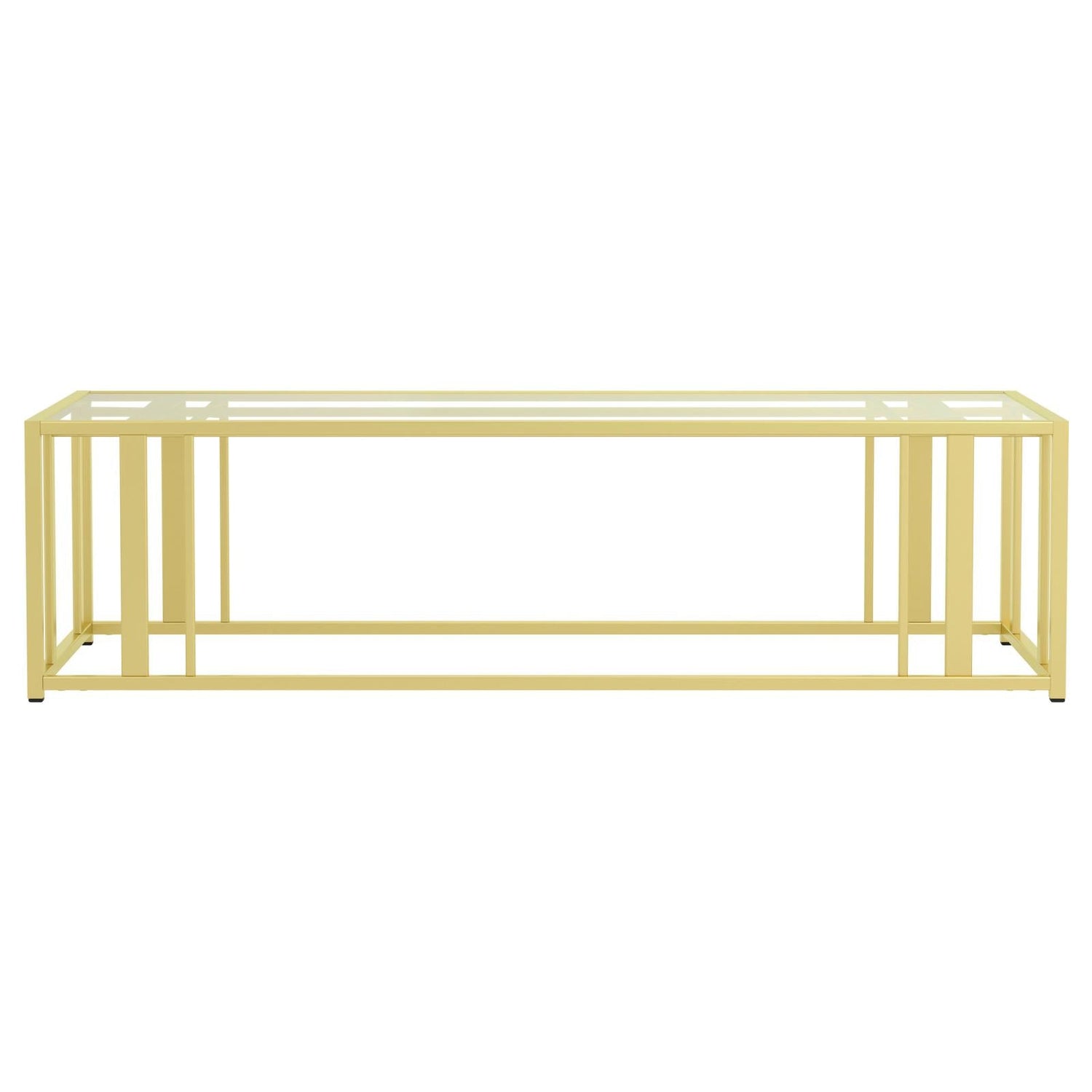 Adri Matte Brass Metal Frame Coffee Table - 723608 - Bien Home Furniture & Electronics