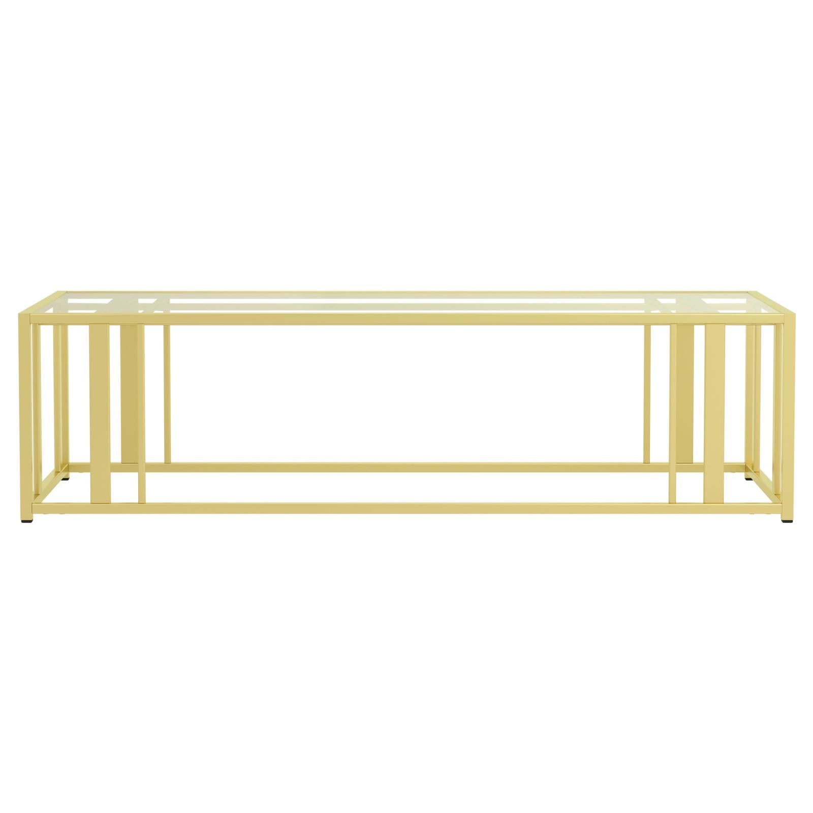 Adri Matte Brass Metal Frame Coffee Table - 723608 - Bien Home Furniture & Electronics