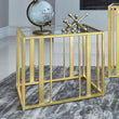 Adri Metal Frame End Table Matte Brass - 723607 - Bien Home Furniture & Electronics