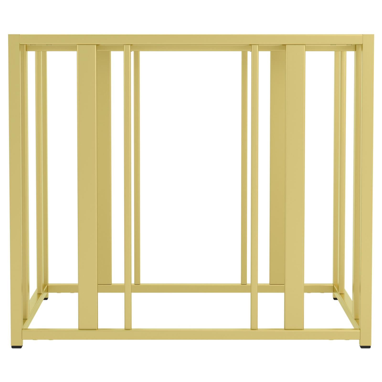 Adri Metal Frame End Table Matte Brass - 723607 - Bien Home Furniture & Electronics
