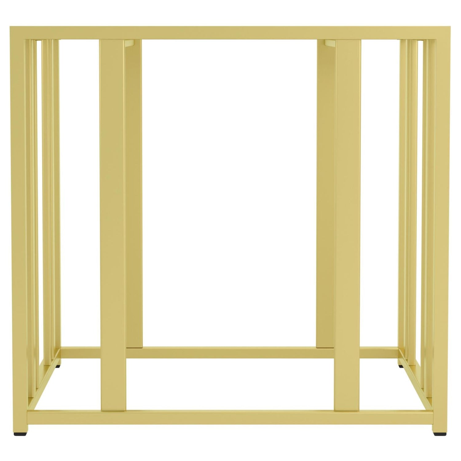 Adri Metal Frame End Table Matte Brass - 723607 - Bien Home Furniture & Electronics