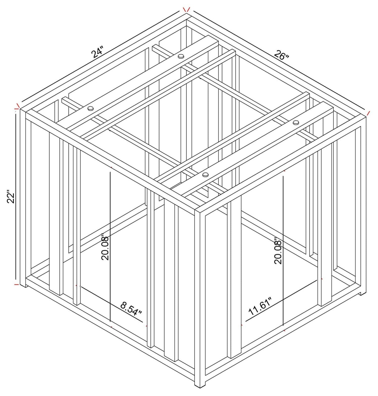 Adri Metal Frame End Table Matte Brass - 723607 - Bien Home Furniture & Electronics