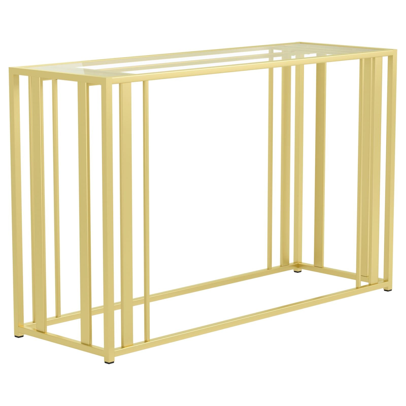 Adri Metal Frame Sofa Table Matte Brass - 723609 - Bien Home Furniture & Electronics