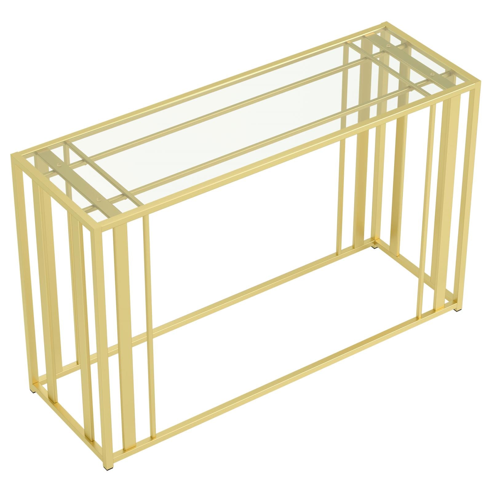 Adri Metal Frame Sofa Table Matte Brass - 723609 - Bien Home Furniture & Electronics