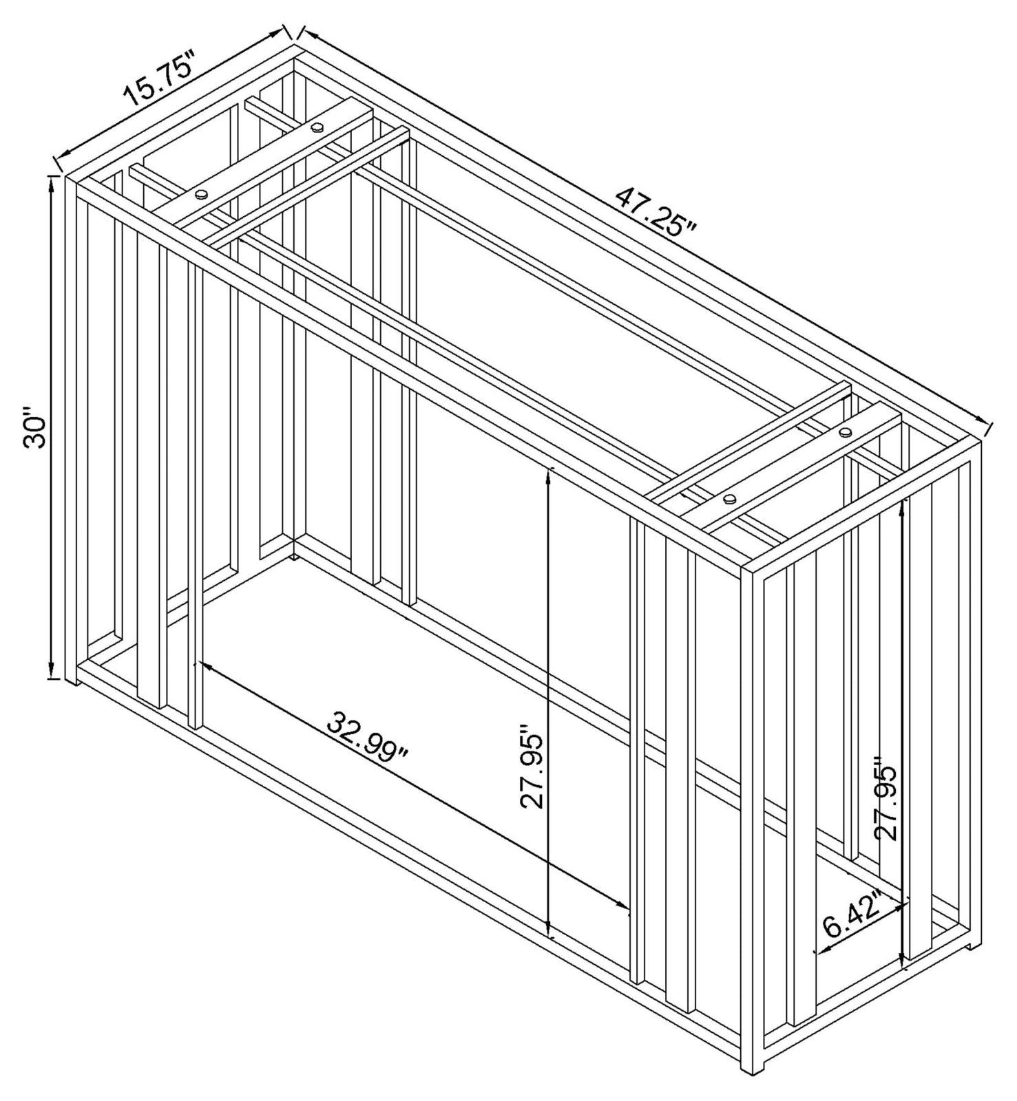 Adri Metal Frame Sofa Table Matte Brass - 723609 - Bien Home Furniture & Electronics