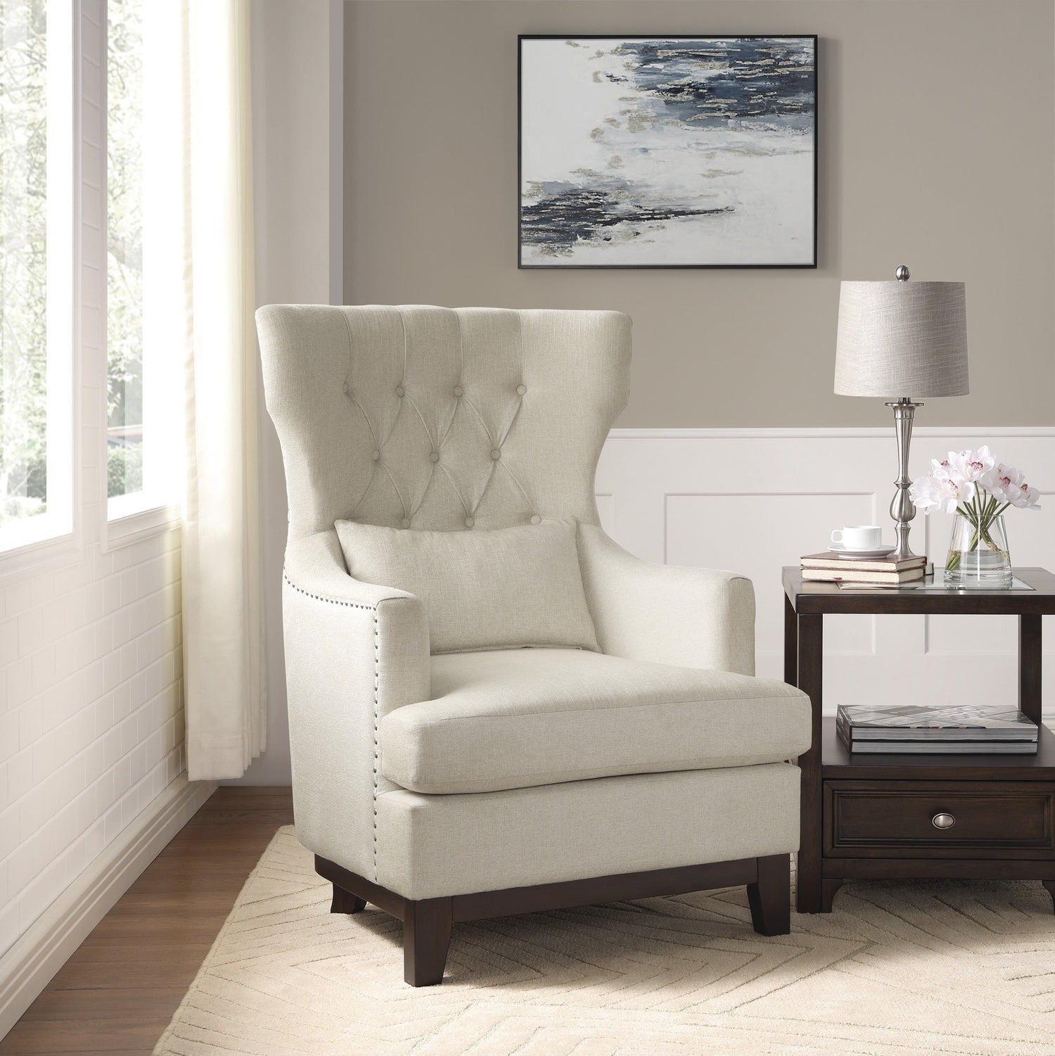 Adriano Beige Accent Chair - 1217F4S - Bien Home Furniture & Electronics