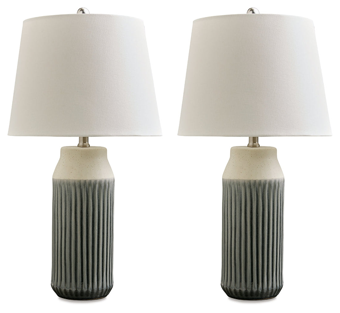 Afener Blue/Beige Table Lamp (Set of 2) - L177984 - Bien Home Furniture &amp; Electronics