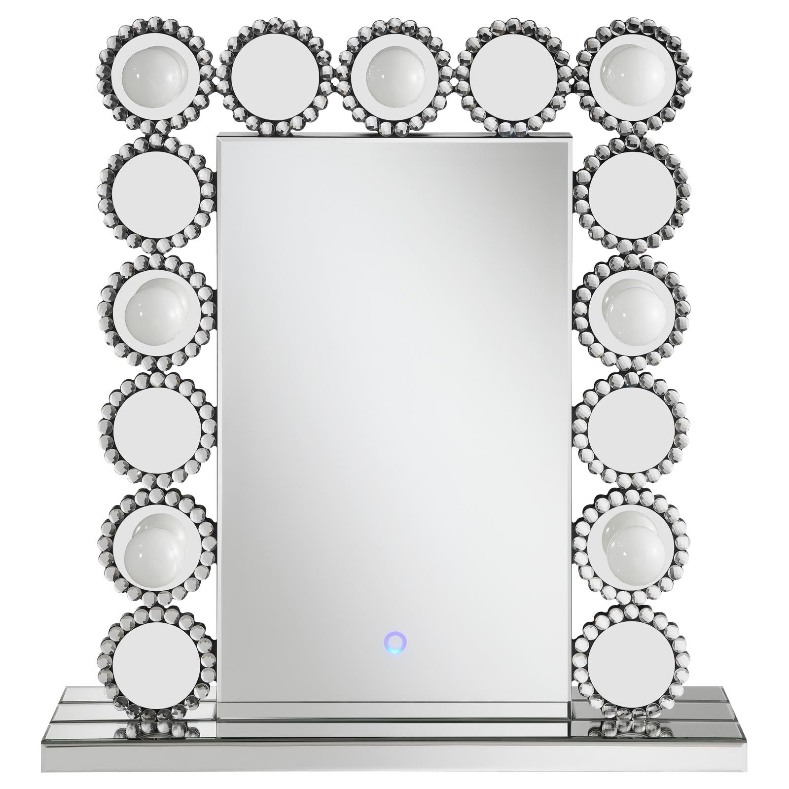 Aghes Rectangular Table Mirror with LED Lighting Mirror - 961624 - Bien Home Furniture & Electronics