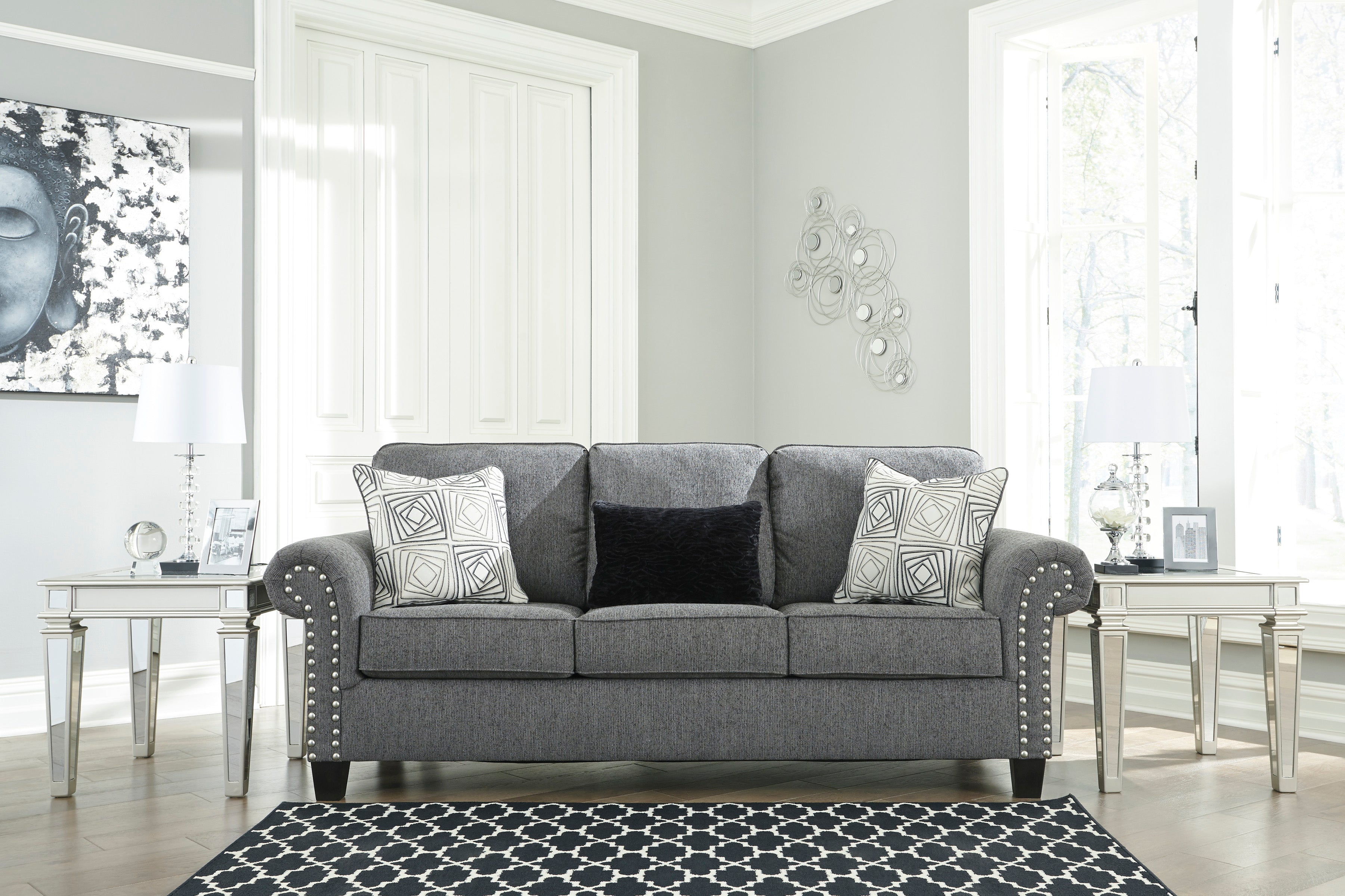 Agleno Charcoal Living Room Set - SET | 7870138 | 7870135 | 7870114 - Bien Home Furniture &amp; Electronics