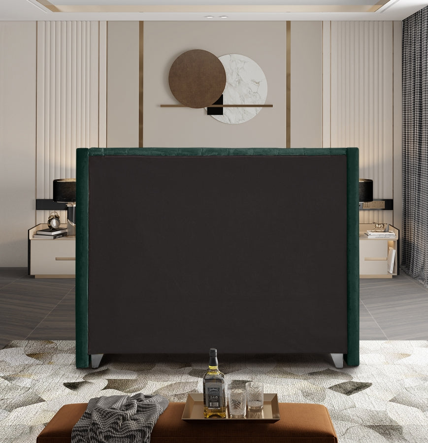 Aiden Green Velvet Queen Bed - AidenGreen-Q - Bien Home Furniture & Electronics