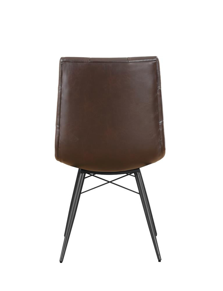 Aiken Brown Upholstered Tufted Side Chairs, Set of 4 - 107853 - Bien Home Furniture & Electronics