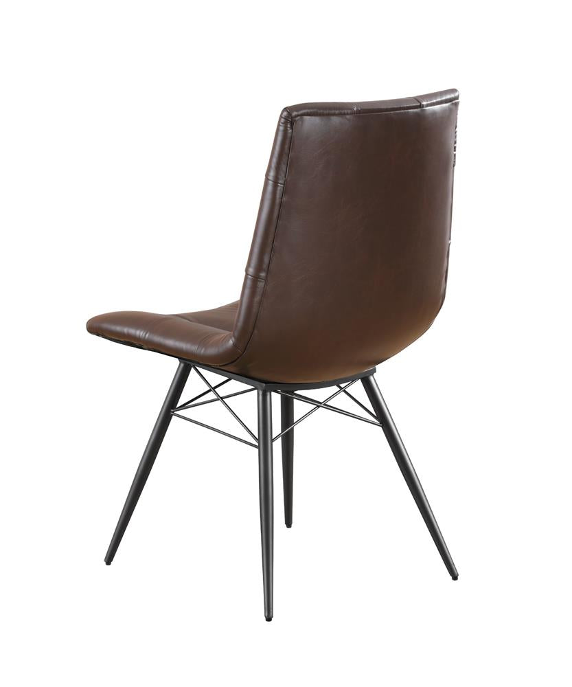 Aiken Brown Upholstered Tufted Side Chairs, Set of 4 - 107853 - Bien Home Furniture & Electronics