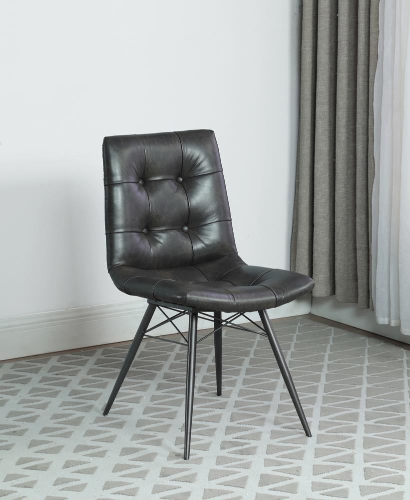 Aiken Charcoal Tufted Dining Chairs, Set of 4 - 110302 - Bien Home Furniture & Electronics
