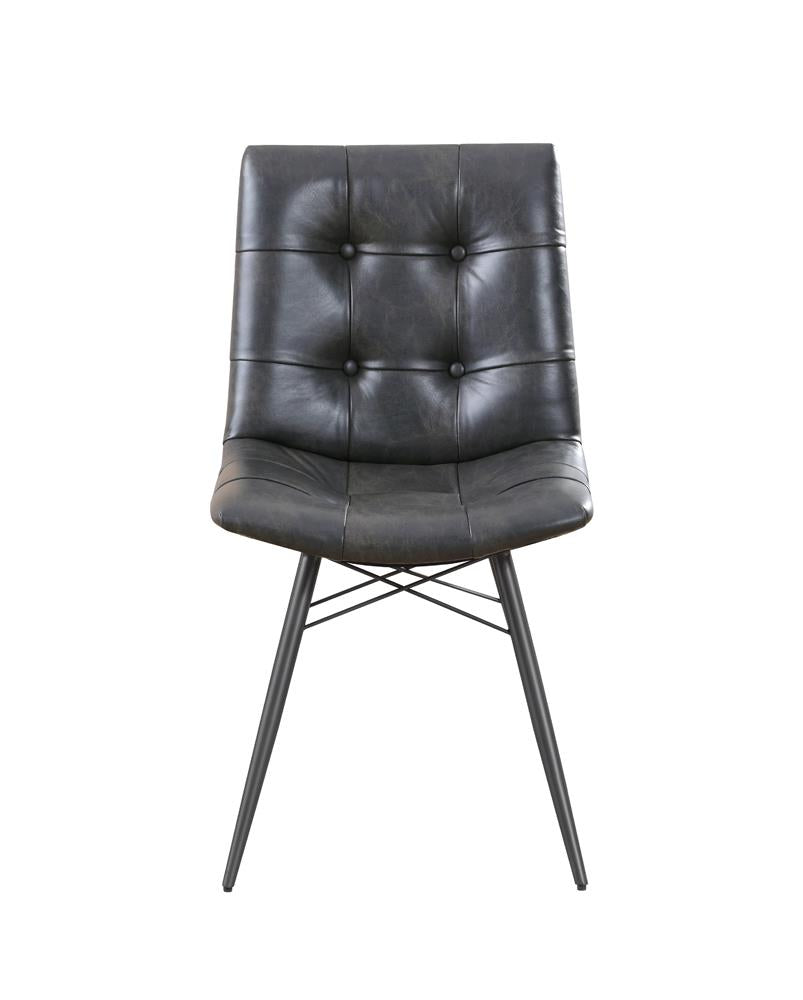 Aiken Charcoal Tufted Dining Chairs, Set of 4 - 110302 - Bien Home Furniture & Electronics