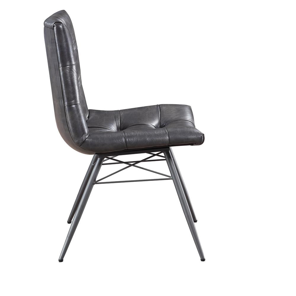Aiken Charcoal Tufted Dining Chairs, Set of 4 - 110302 - Bien Home Furniture & Electronics