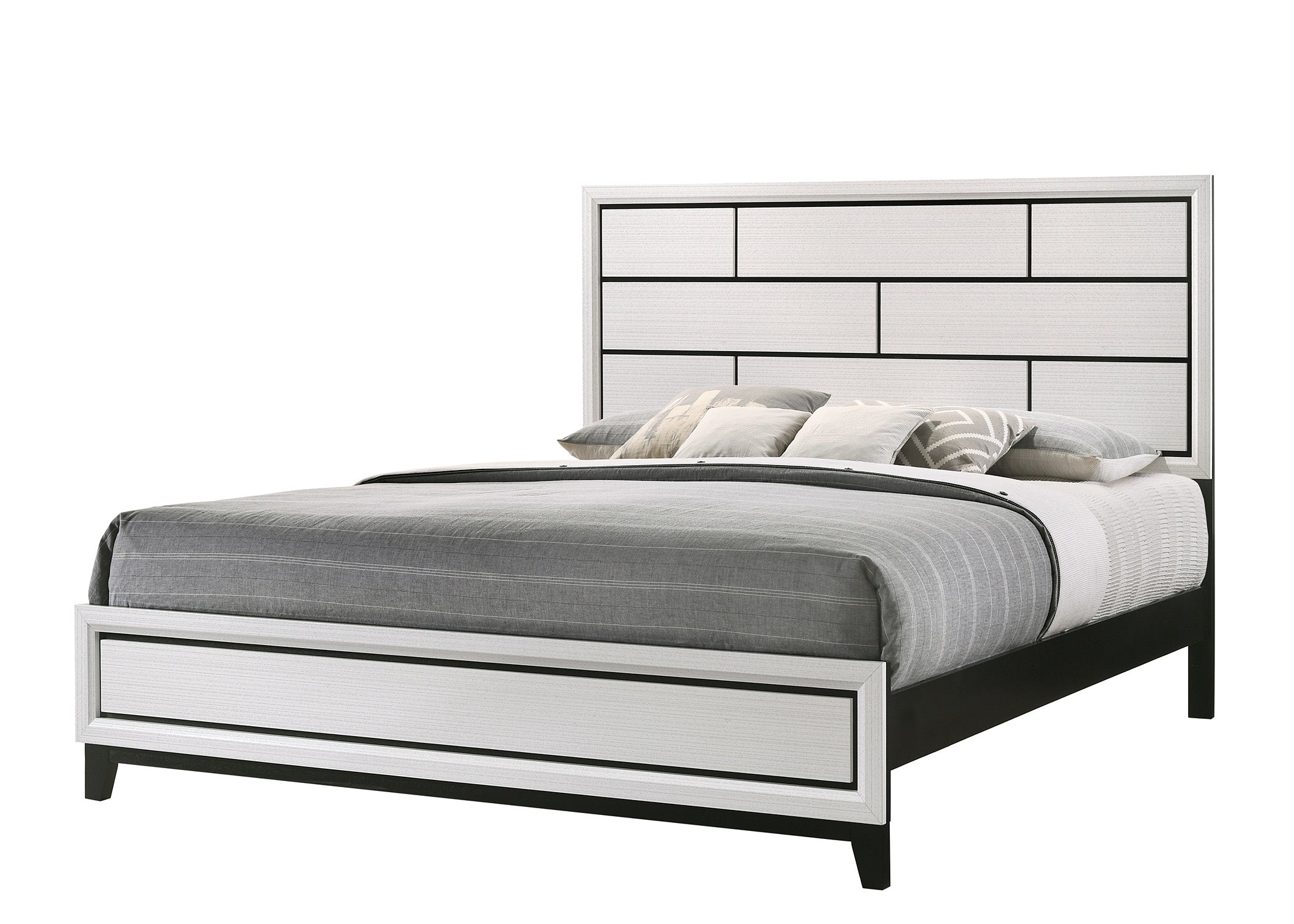 Akerson Chalk Panel Bedroom Set - SET | B4610-Q-HBFB | B4610-KQ-RAIL | B4610-1 | B4610-11 | B4610-2 - Bien Home Furniture & Electronics
