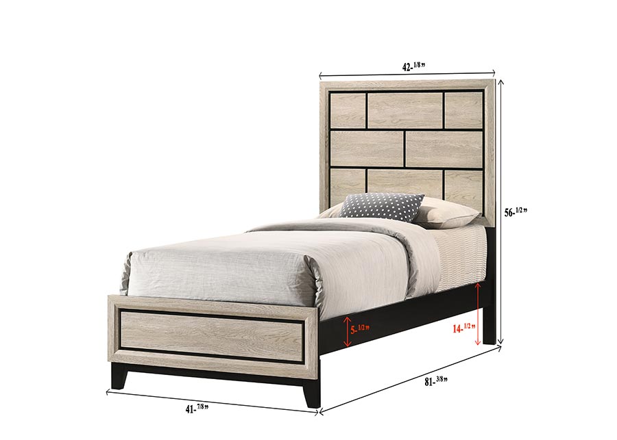 Akerson Chalk Panel Youth Bedroom Set - SET | B4610-T-HBFB | B4610-FT-RAIL | B4610-2 | B4610-4 - Bien Home Furniture & Electronics