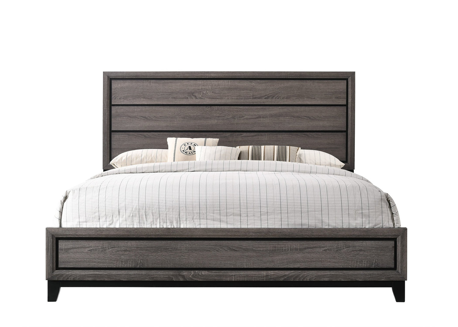 Akerson Gray King Panel Bed - SET | B4620-K-HBFB | B4620-KQ-RAIL - Bien Home Furniture & Electronics