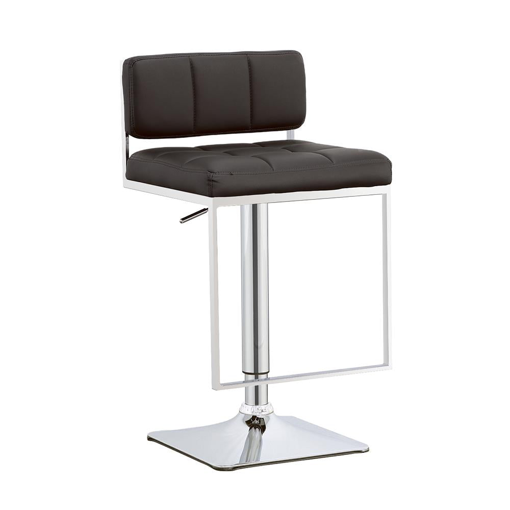 Alameda Chrome/Black Adjustable Bar Stool - 100194 - Bien Home Furniture & Electronics