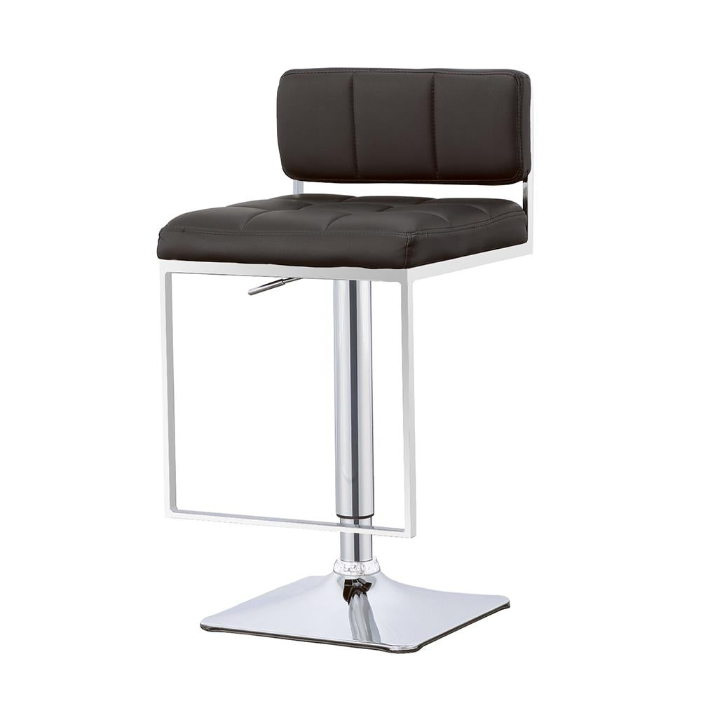 Alameda Chrome/Black Adjustable Bar Stool - 100194 - Bien Home Furniture & Electronics