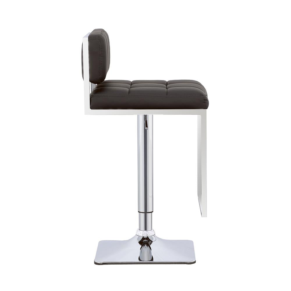 Alameda Chrome/Black Adjustable Bar Stool - 100194 - Bien Home Furniture & Electronics