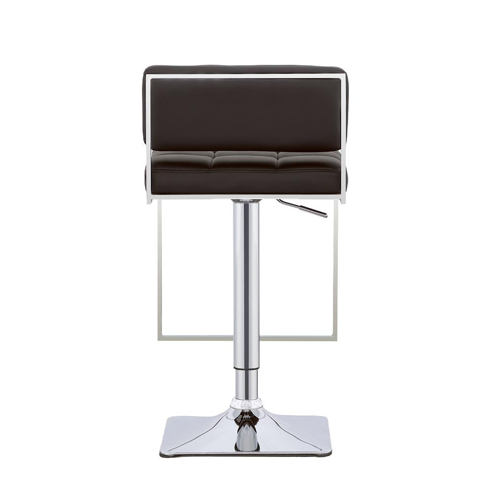Alameda Chrome/Black Adjustable Bar Stool - 100194 - Bien Home Furniture & Electronics
