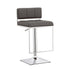Alameda Chrome/Gray Adjustable Bar Stool - 100195 - Bien Home Furniture & Electronics