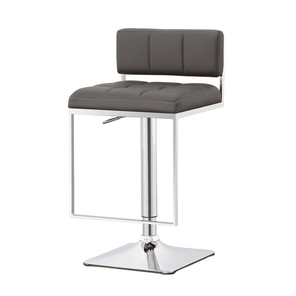 Alameda Chrome/Gray Adjustable Bar Stool - 100195 - Bien Home Furniture & Electronics