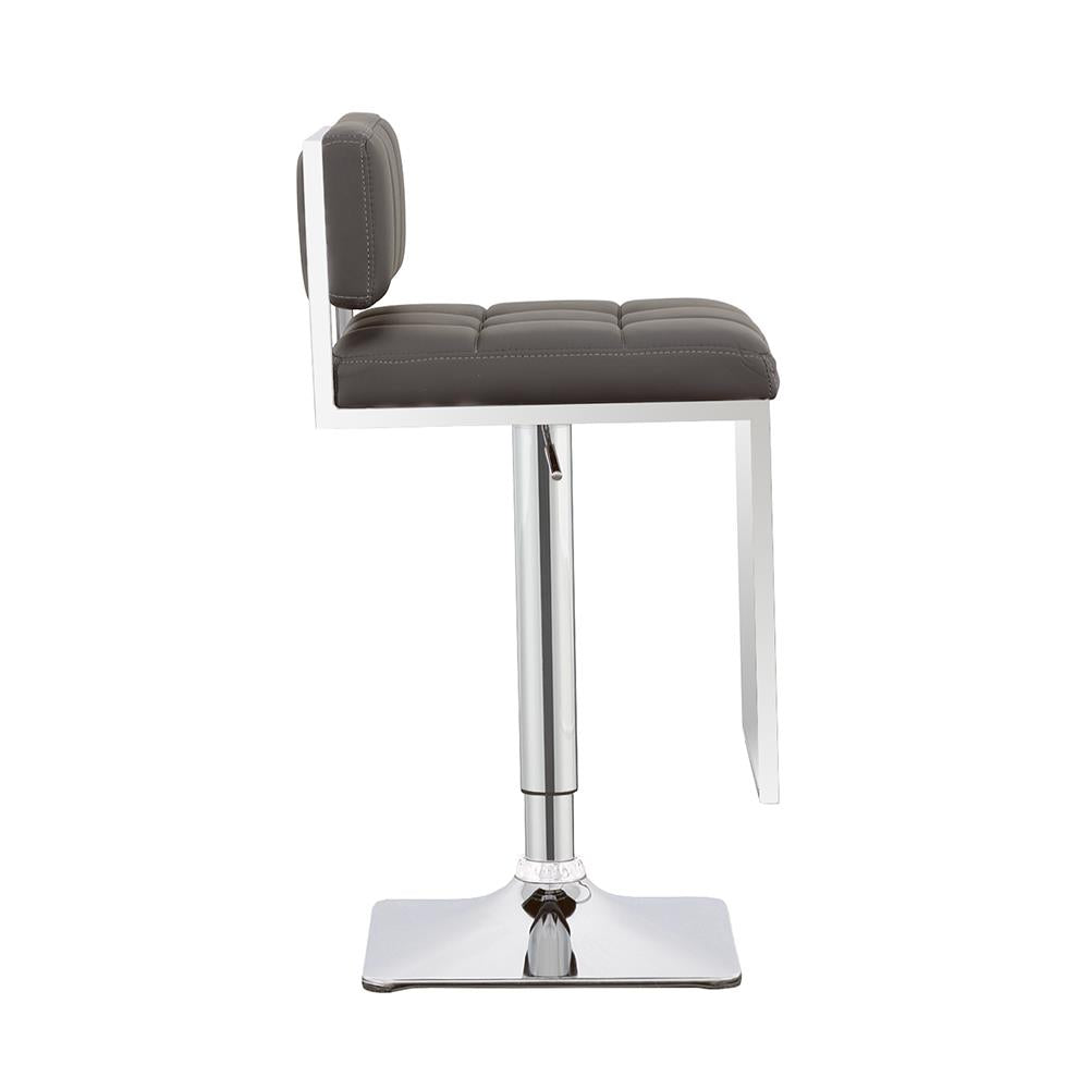 Alameda Chrome/Gray Adjustable Bar Stool - 100195 - Bien Home Furniture & Electronics