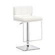 Alameda White/Chrome Adjustable Bar Stool - 100193 - Bien Home Furniture & Electronics