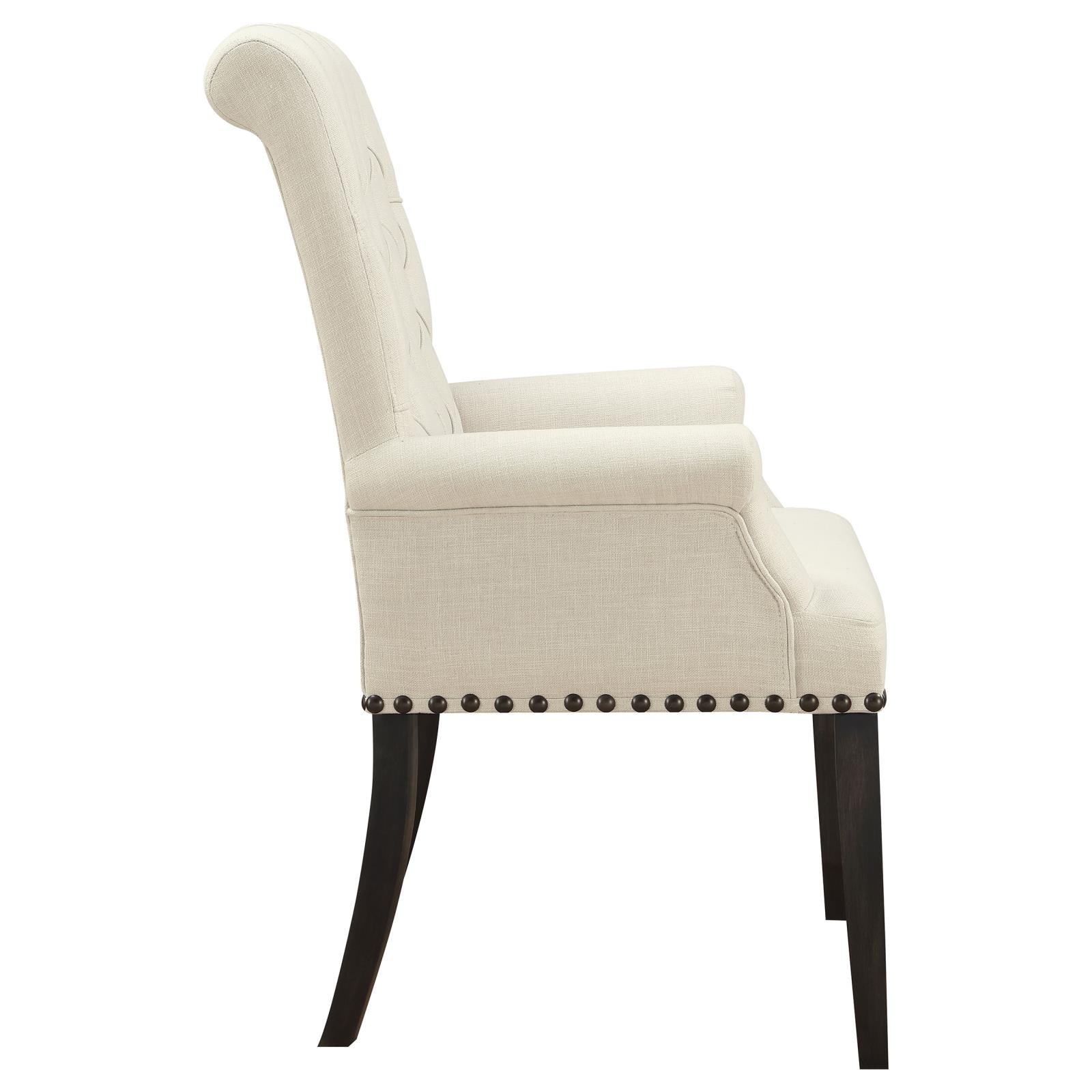 Alana Beige/Smokey Black Upholstered Arm Chair - 107283 - Bien Home Furniture & Electronics