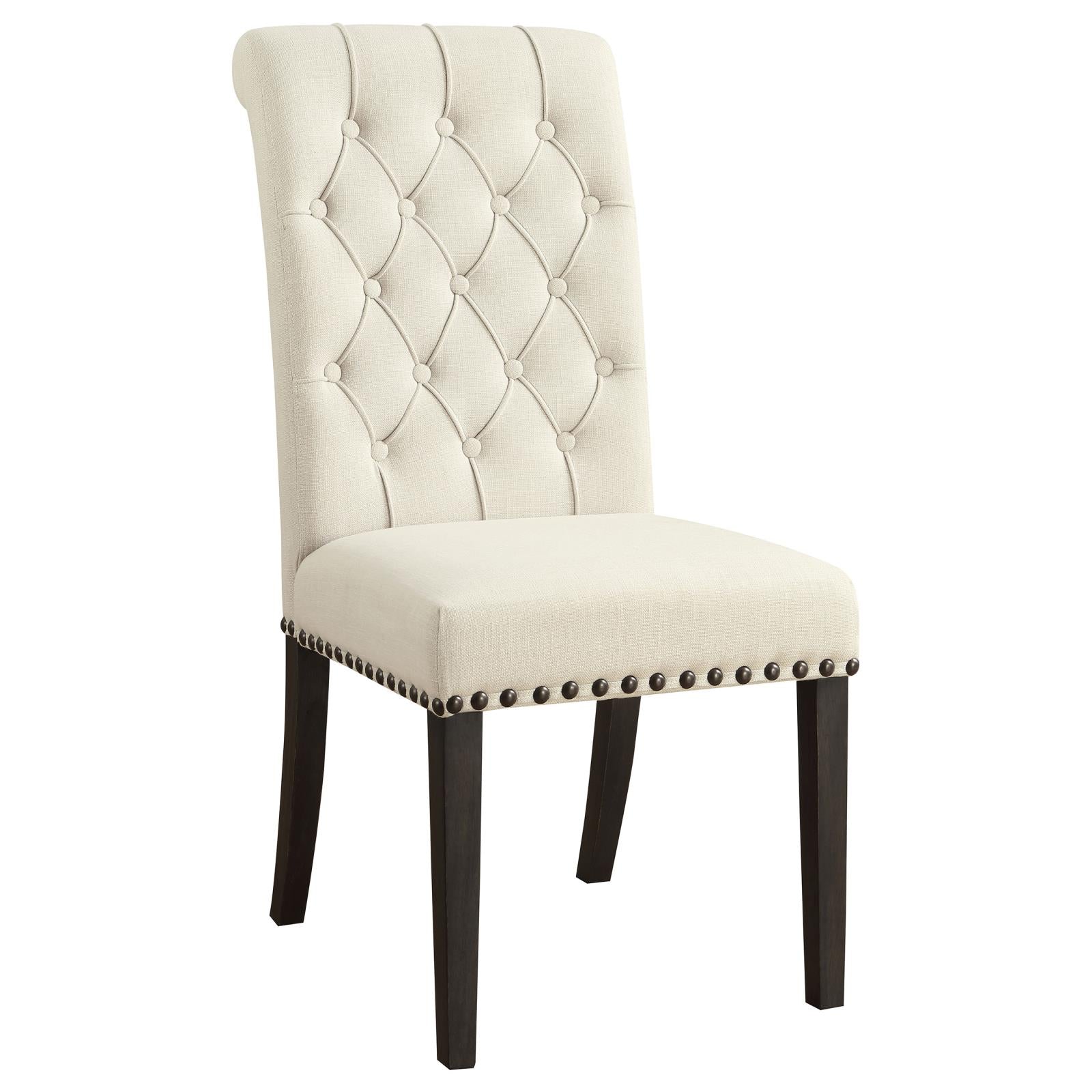 Alana Beige/Smokey Black Upholstered Side Chairs, Set of 2 - 107286 - Bien Home Furniture & Electronics
