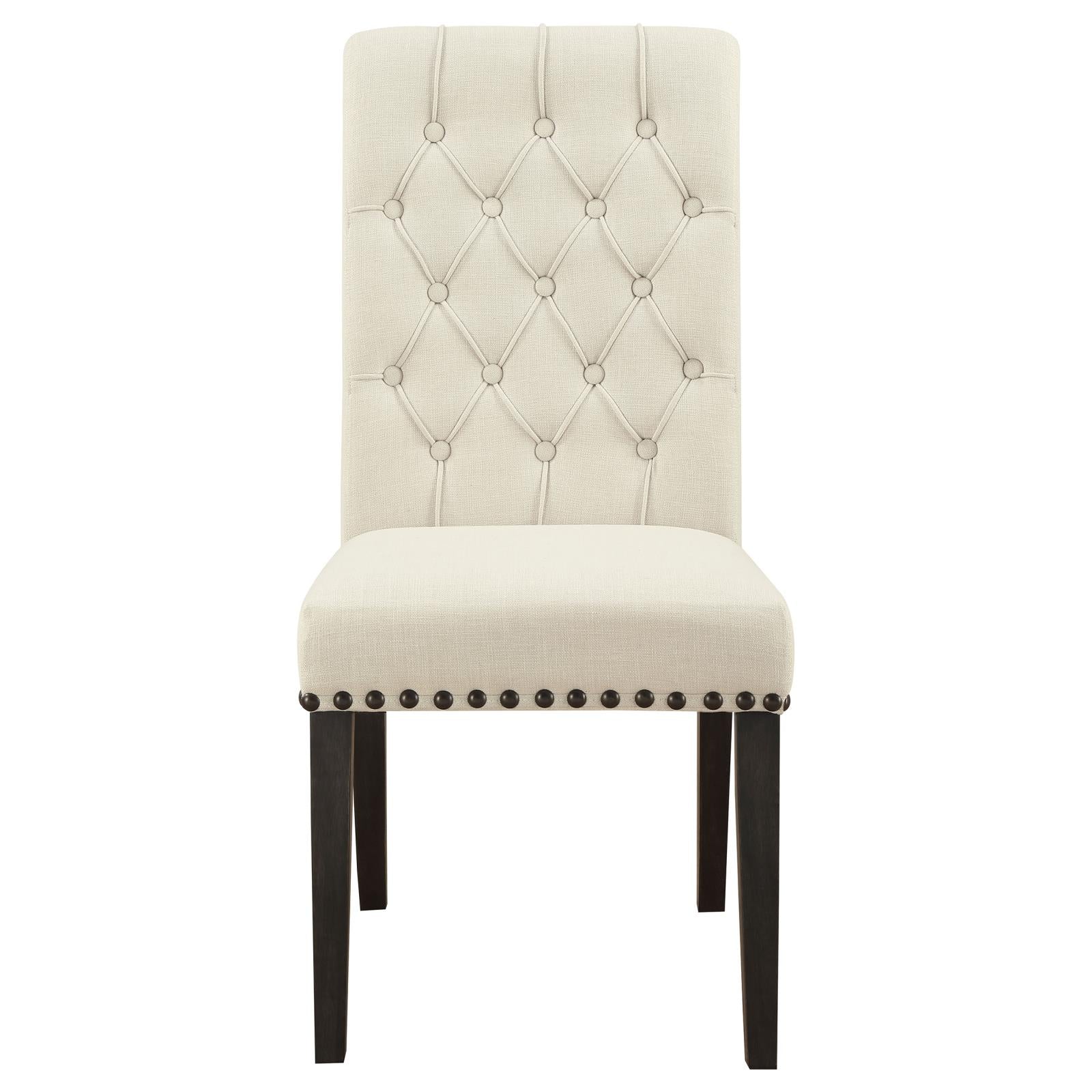 Alana Beige/Smokey Black Upholstered Side Chairs, Set of 2 - 107286 - Bien Home Furniture & Electronics