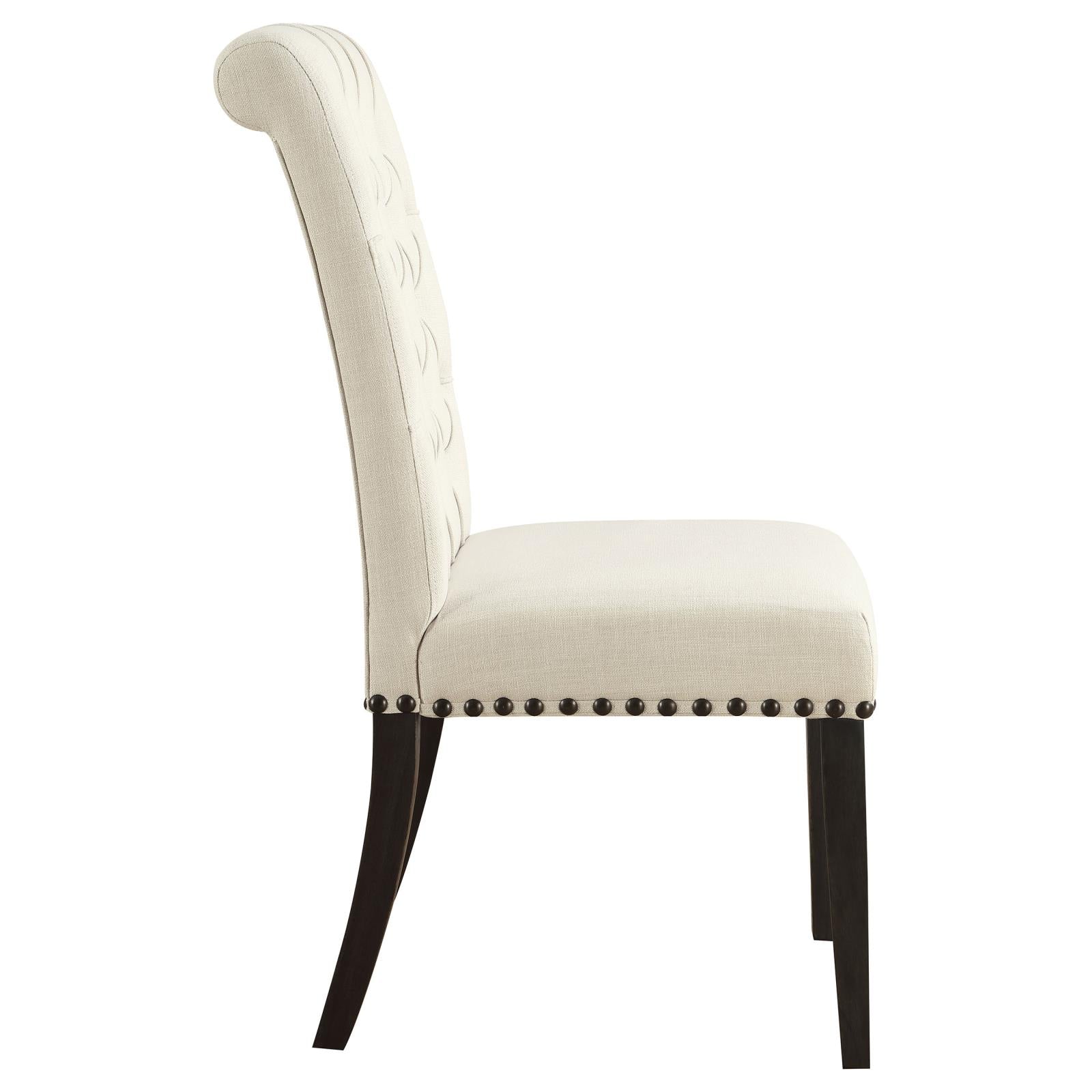 Alana Beige/Smokey Black Upholstered Side Chairs, Set of 2 - 107286 - Bien Home Furniture & Electronics