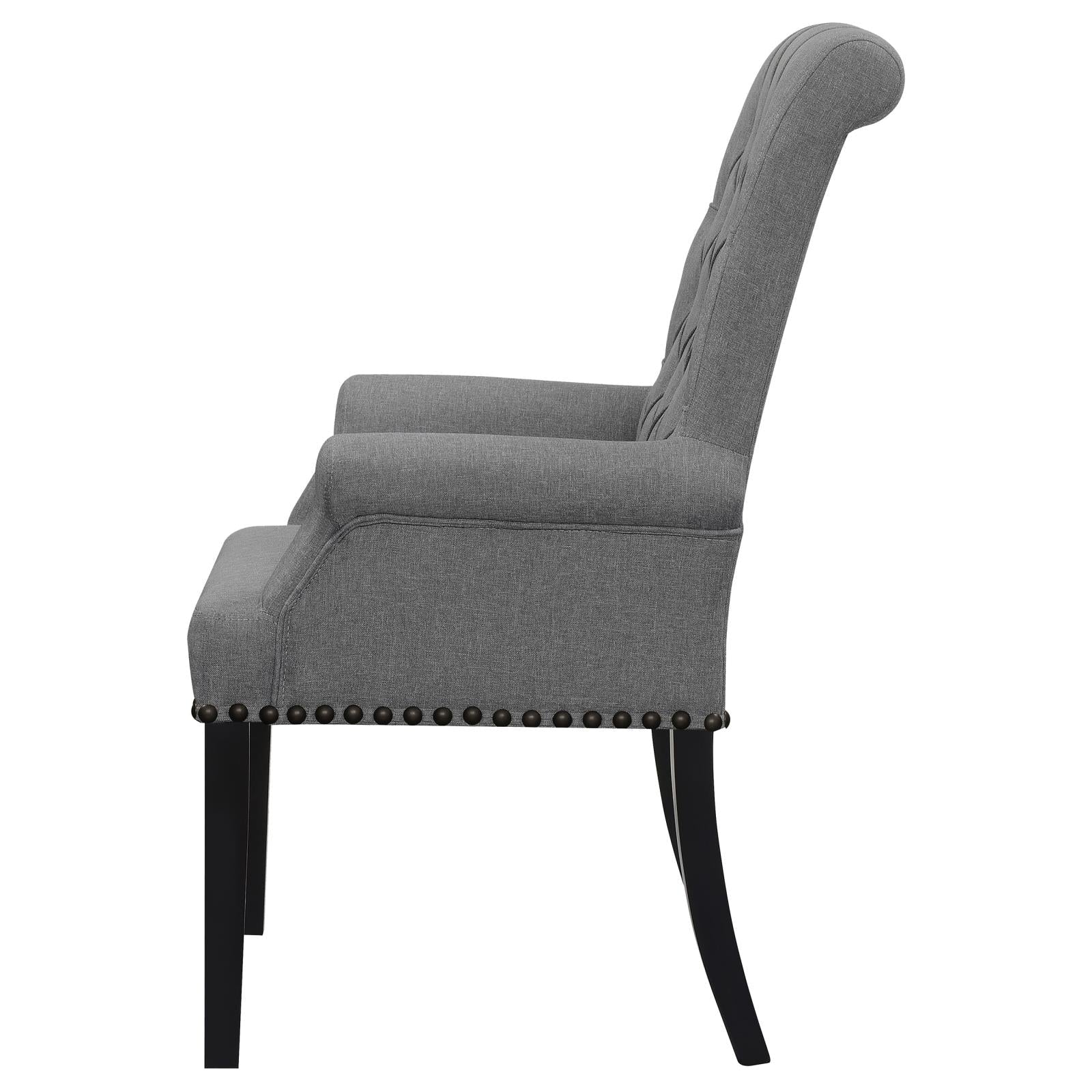 Alana Upholstered Tufted Arm Chair with Nailhead Trim - 115163 - Bien Home Furniture & Electronics