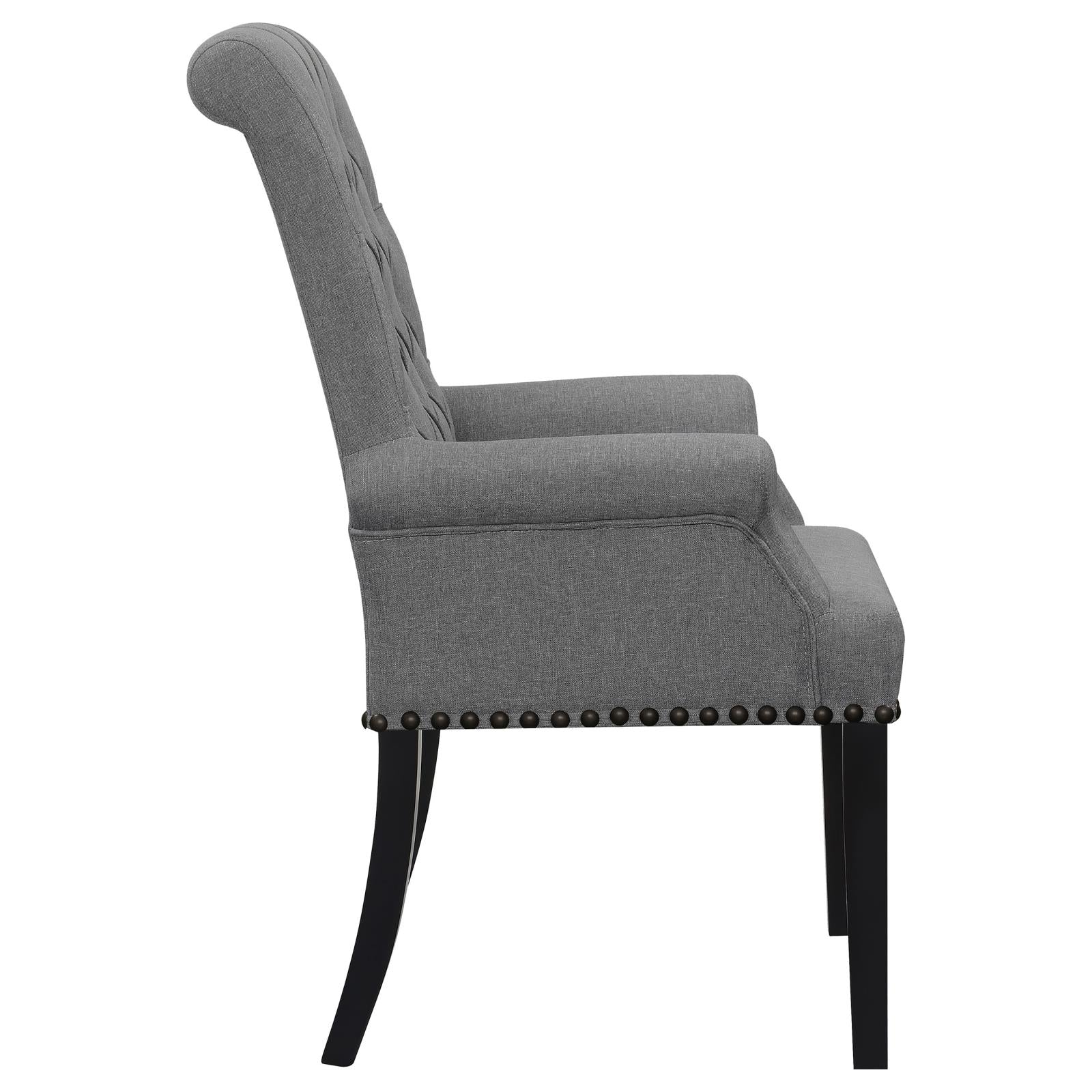 Alana Upholstered Tufted Arm Chair with Nailhead Trim - 115163 - Bien Home Furniture & Electronics