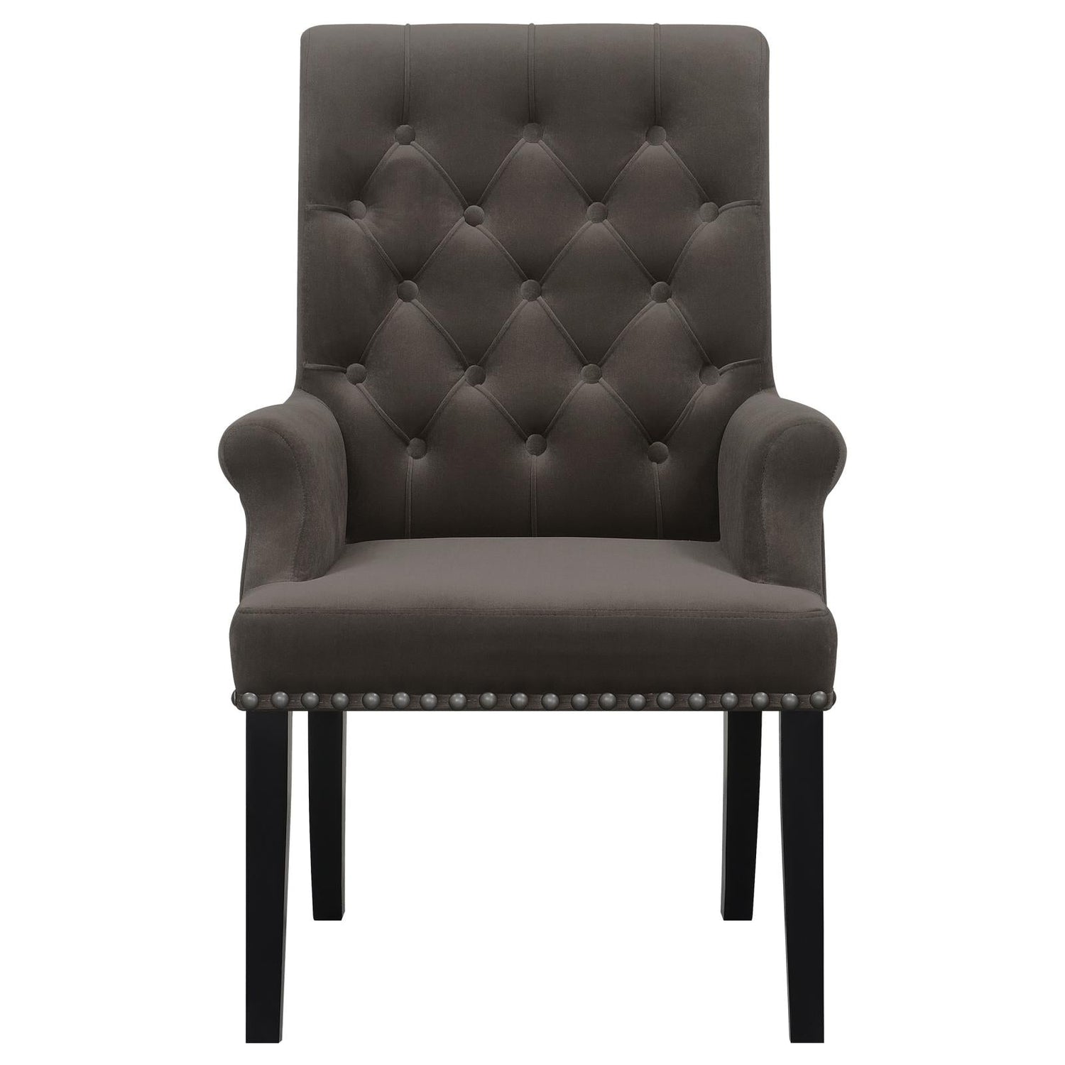 Alana Upholstered Tufted Arm Chair with Nailhead Trim - 115173 - Bien Home Furniture & Electronics