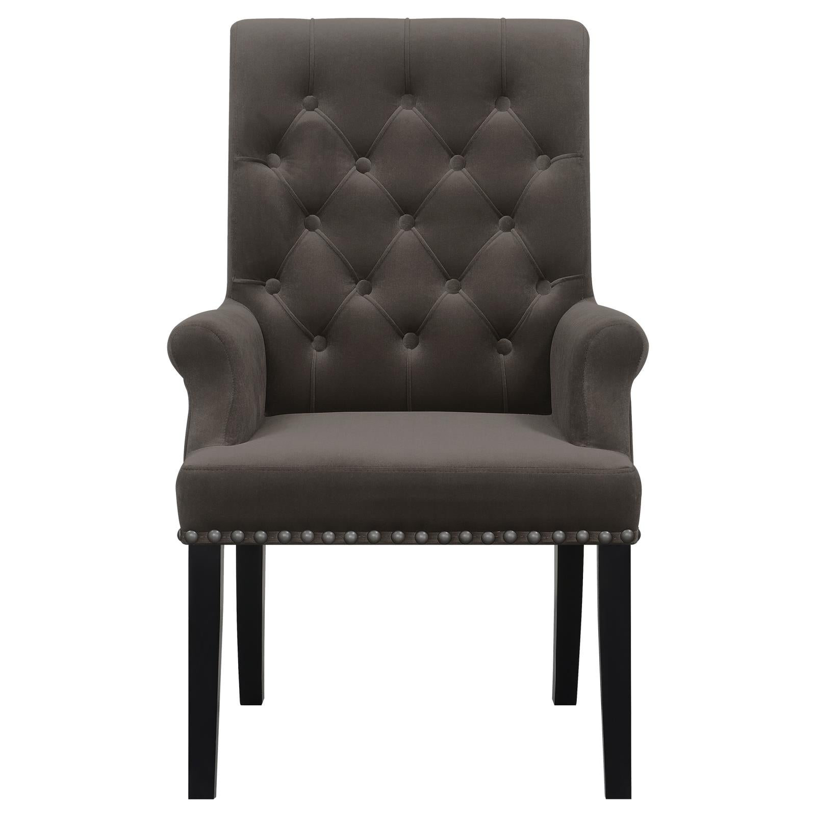 Alana Upholstered Tufted Arm Chair with Nailhead Trim - 115173 - Bien Home Furniture & Electronics