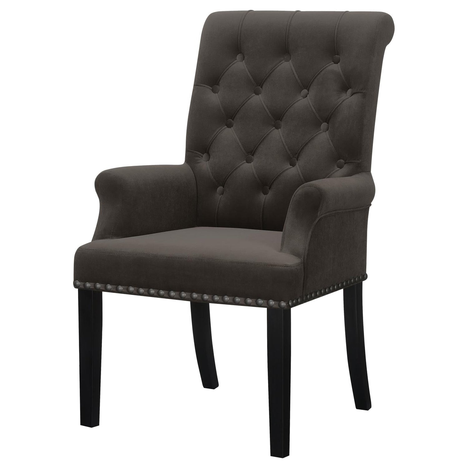 Alana Upholstered Tufted Arm Chair with Nailhead Trim - 115173 - Bien Home Furniture & Electronics