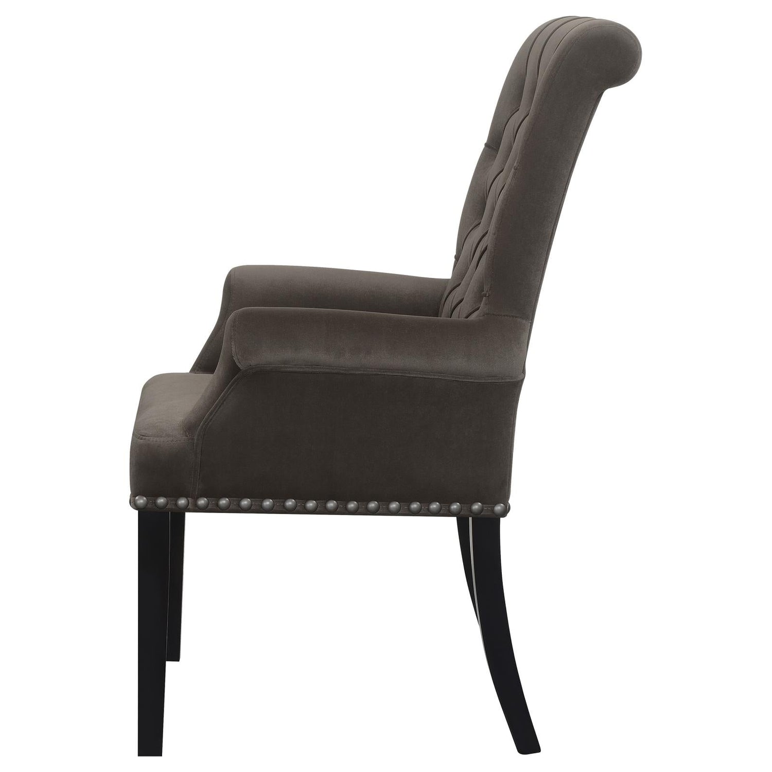 Alana Upholstered Tufted Arm Chair with Nailhead Trim - 115173 - Bien Home Furniture & Electronics