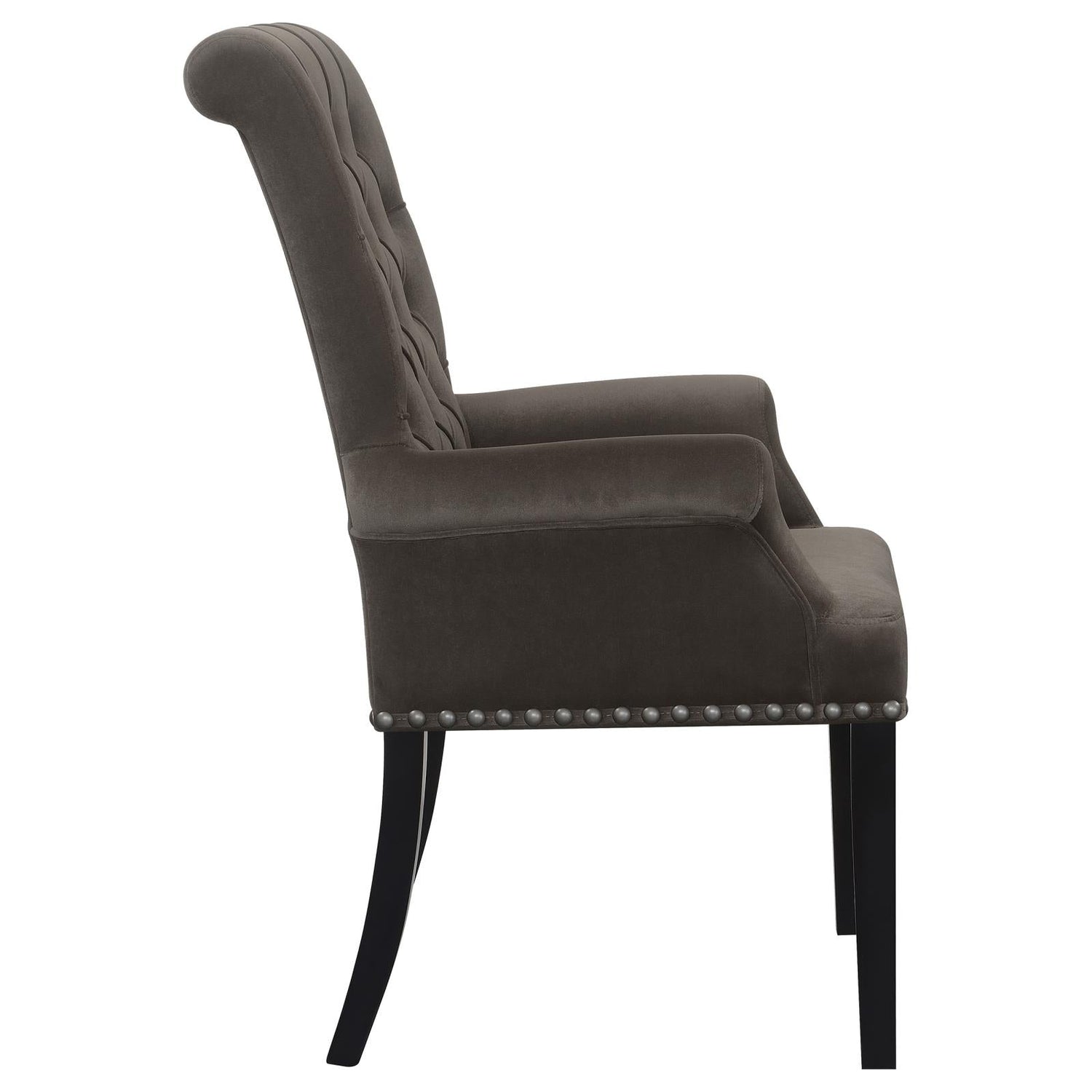 Alana Upholstered Tufted Arm Chair with Nailhead Trim - 115173 - Bien Home Furniture & Electronics